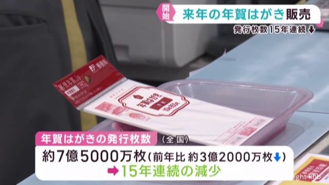 仙台の郵便局でも年賀はがきの販売開始
