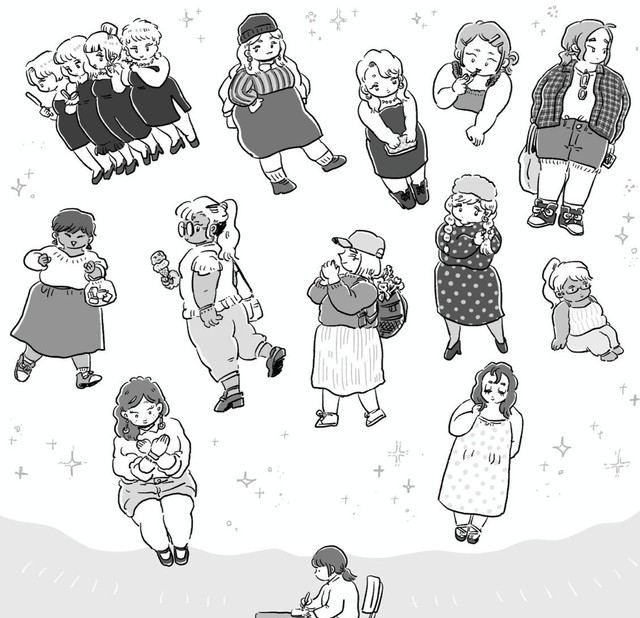 思いのままに自分に近いラインの絵を描くことで変化が…（haraさん提供）