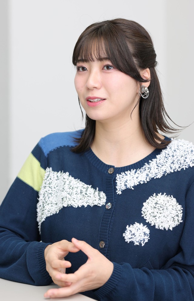 田中友梨奈アナウンサー（撮影・坂部 計介）