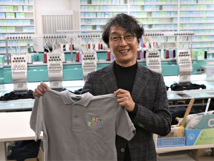 Knight of Round Table ラガーシャツ マルチカラー 刺繍ロゴ A.T.C in the attic homme シャツ レトロ カレッジロゴ ワッペン