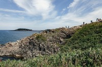 撮影した東尋坊の写真（宮田森さん提供）