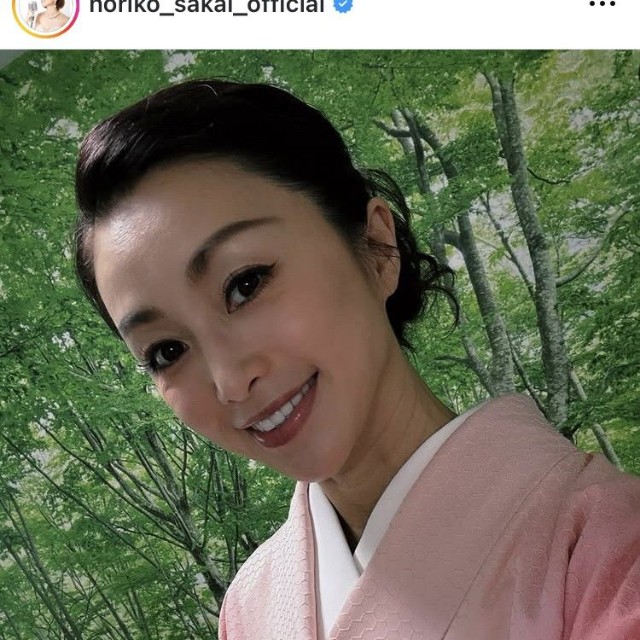 酒井法子インスタグラム＠noriko_sakai_officialより