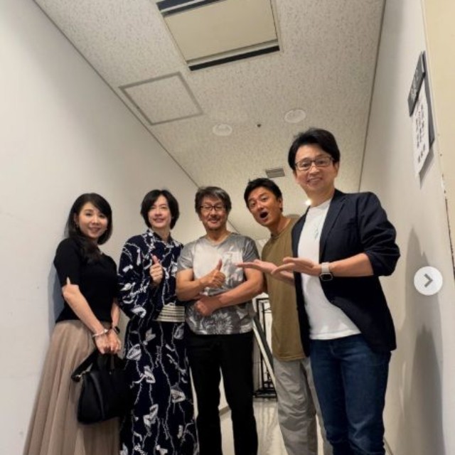 佐野圭亮のインスタグラム@keisuke__sanoより　（左から）おおたにまいこ、合田雅吏、野村将希、原田龍二、佐野