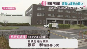 宮城刑務所の職員　酒酔い運転の疑いで現行犯逮捕