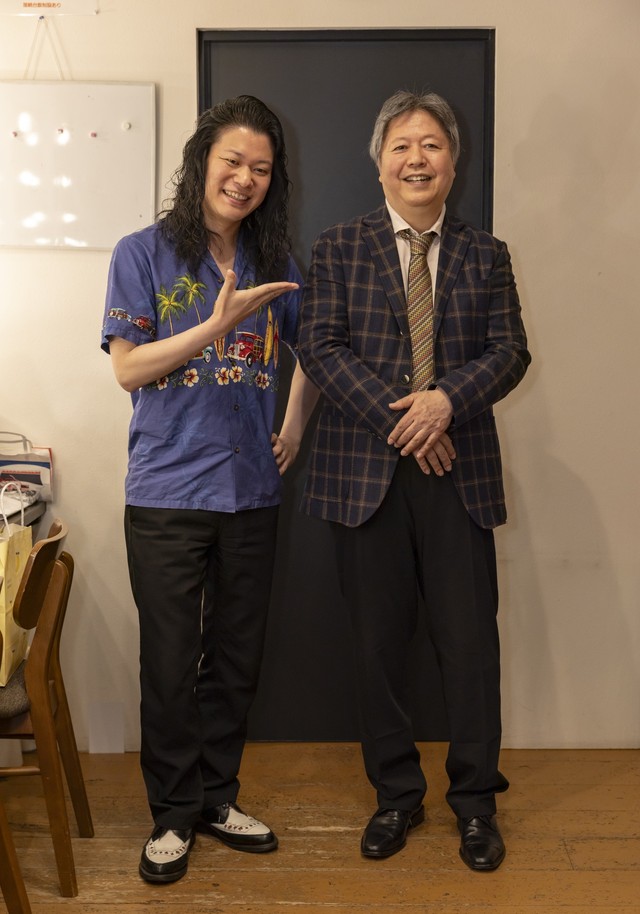 筆者・中将タカノリとタケカワさん（撮影：sono）