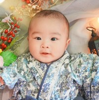 生後4カ月のおめかし大将くん（提供：＠8131taishoさん）