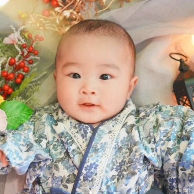 生後4カ月のおめかし大将くん（提供：＠8131taishoさん）