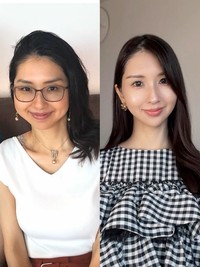 33歳の頃（左）と40歳になった今の比較写真