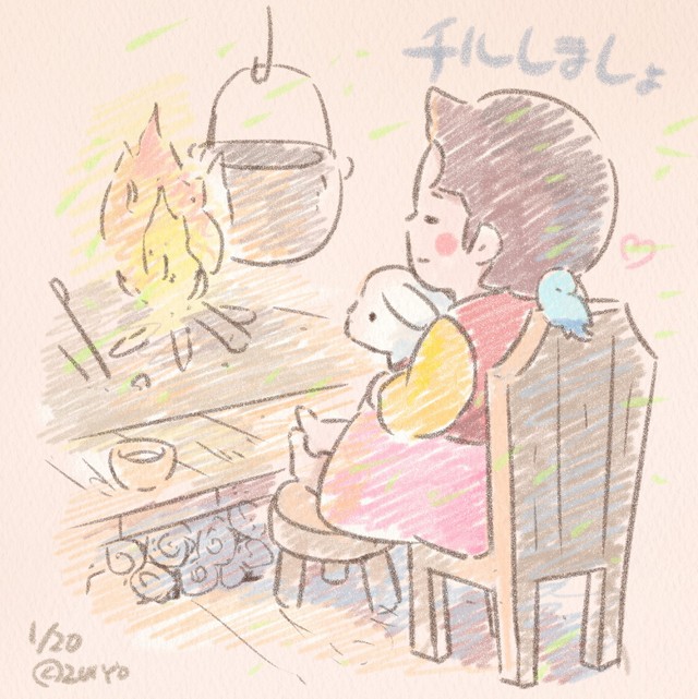 ハイジ公式Xは、ゆるくかわいいハイジのイラストを更新中