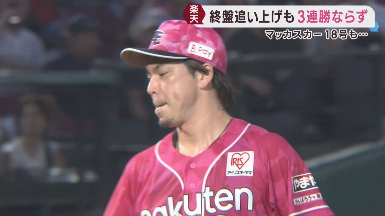 楽天イーグルス　マエケン粘投もカード３連勝ならず　２０日