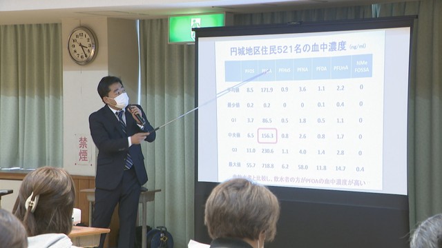 血液検査の住民説明会　かもがわ総合福祉センター　岡山・吉備中央町　16日