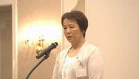 報告する岡山シーガルズ／髙田さゆり 社長