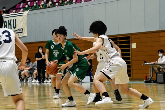 【女子決勝】日本航空―富士学苑（全国高校総体バスケ山梨県大会）