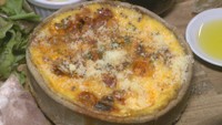 food cafe le nid／キッシュ（ツナときのこのバジルソース）