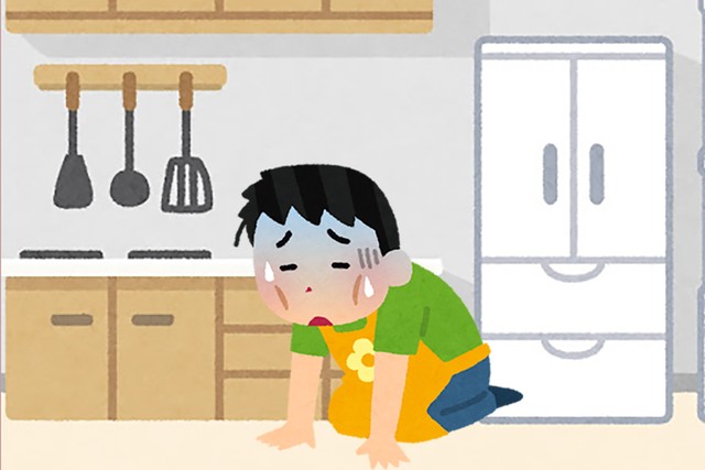 週2日までだったら料理を楽しめたのに、週3日になって気づいたのは…（いらすとや）