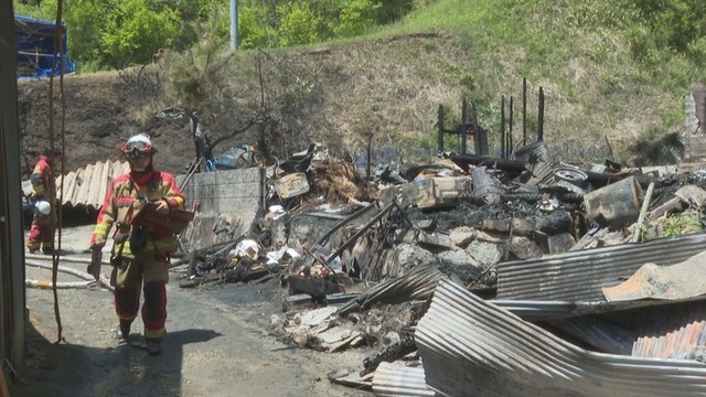 火事があった住宅　高梁市巨瀬町