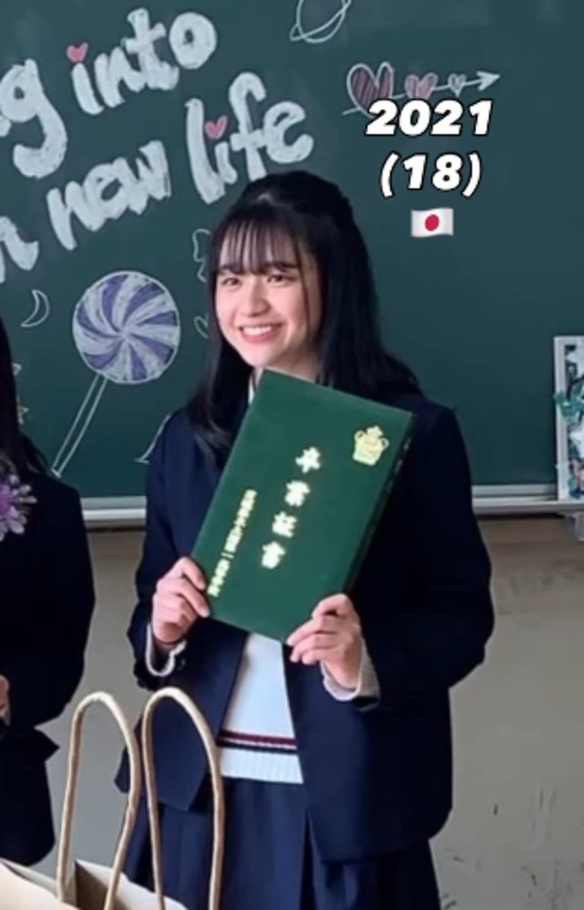 高校の卒業式（18歳）／入江あんなさん（@miss_todai5_2025）提供