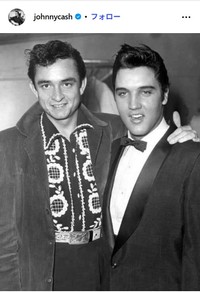 ジョニー･キャッシュのインスタグラム＠johnnycashより（ジョニー･キャッシュ、エルビス・プレスリー）