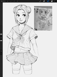 小3の頃の絵を現在の画風にしたもの／明星（@myojo_0120）さん提供