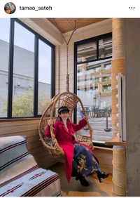 さとう珠緒インスタグラム＠tamao_satohより