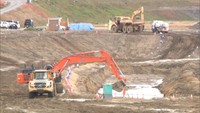 西日本豪雨受けて　小田川と高梁川の合流点付け替え事業　河道を造るための掘削工事が本格的に始まる　岡山・倉敷市