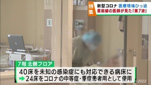 新型コロナ　オミクロン株が猛威を振るい医療現場がひっ迫した第７波
