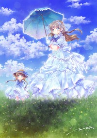 エイチさんが担当したモネ「日傘をさす女」のアレンジ名画（エイチさん提供）