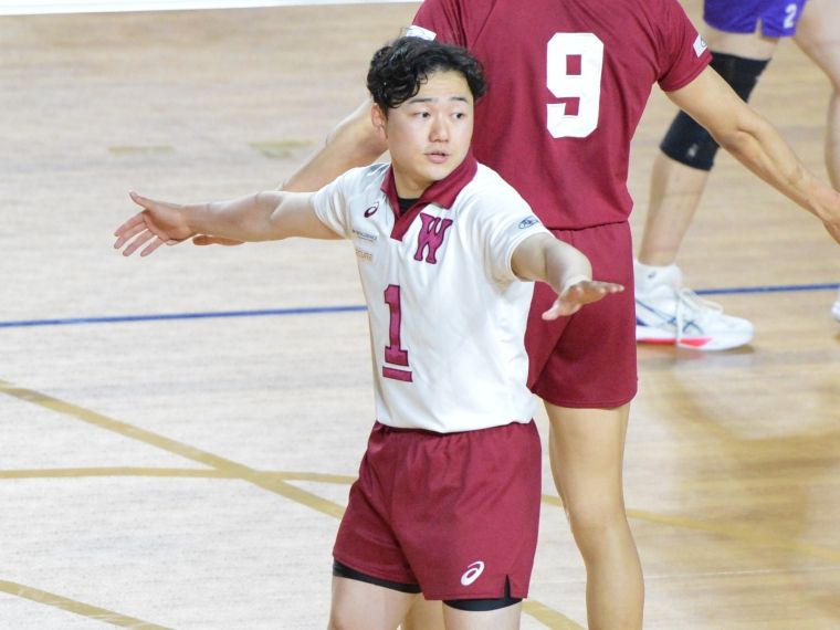 バレー - 早稲田大学・布台聖 強い言葉で鼓舞し、支える声で背中を押す