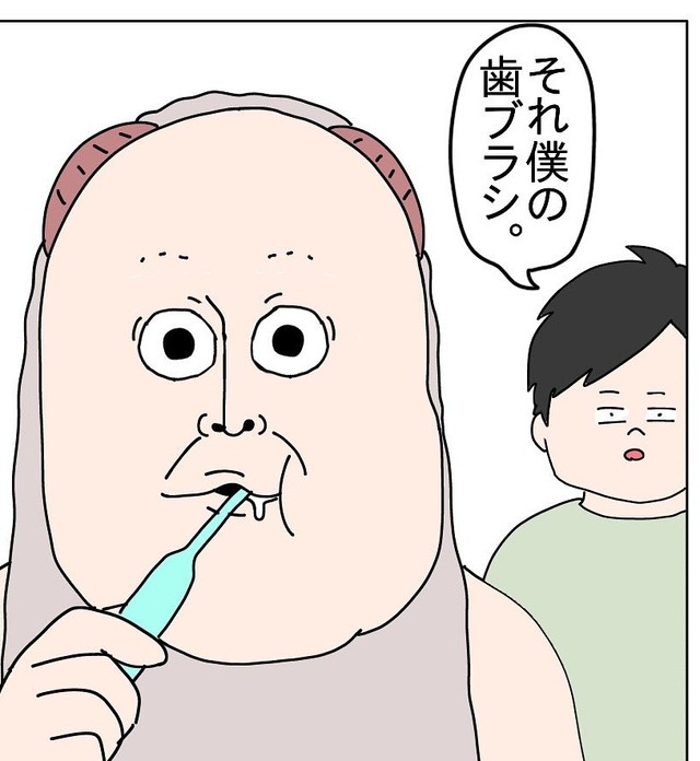 間違えて胃腸炎になっていた子どもの歯ブラシで歯みがきを…（チャー@育児漫画さん提供）