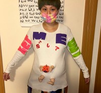 完成版！カラフルな”LET ME OUT”とハロウィンのかぼちゃが追加されてポップに。(提供：ふるやいなやさん)