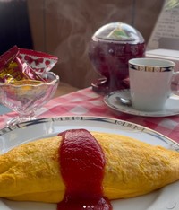 ランプ城は飲食店。オムライス1日10食限定、提供している（「室蘭ランプ城」提供、Instagramよりキャプチャ撮影）