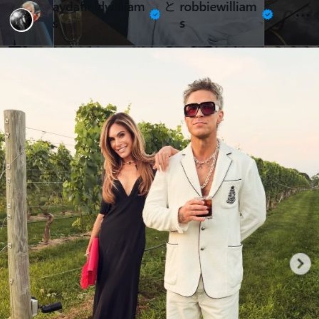 ファッションには厳しい？妻のエイダ・フィールド＝ロビー・ウィリアムスのインスタグラム＠robbiewilliamsより