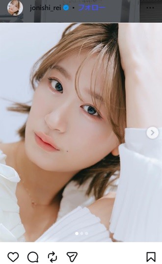 上西怜のインスタグラム＠jonishi_reiより
