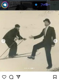 デニスさん(左)はユーモアのセンスで知られていた＝英国南極調査隊のインスタグラム＠biritshantarcticsurveyより