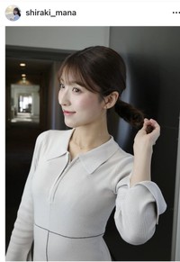 白木愛奈アナウンサーのインスタグラム＠shiraki_manaより