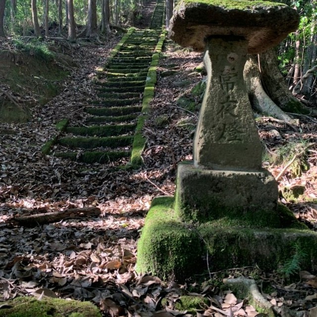 延々と石段が続く風景（キャプテン村社さん提供）