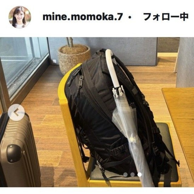 嶺百花アナウンサーのインスタグラム＠mine.momoka.7より
