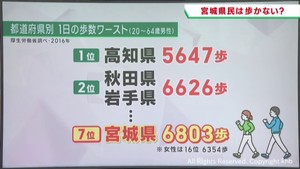 宮城県民はあまり歩かない　メタボ率全国ワースト３位　岩沼市ではウォーキングイベントで健康増進サポート