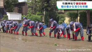 稲の豊かな実りを祈願　宮城・竹駒神社で御田植祭