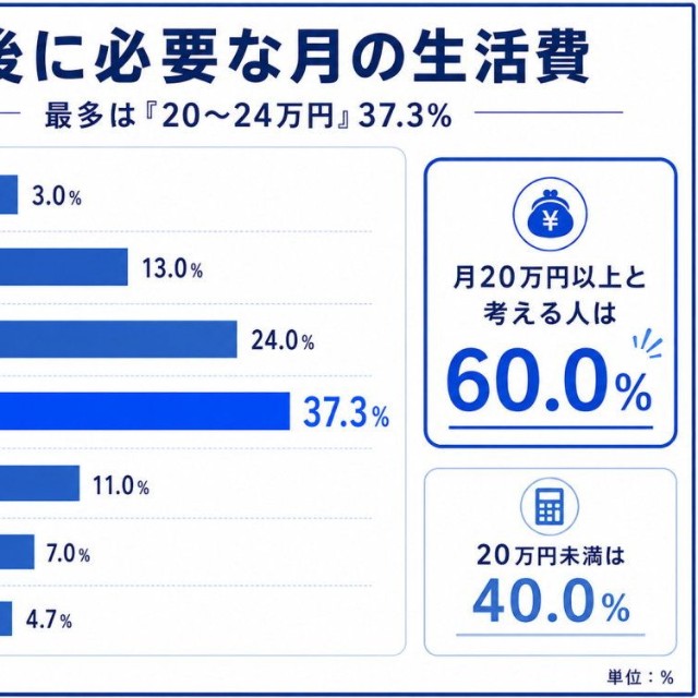 老後に必要な月の生活費（提供画像）
