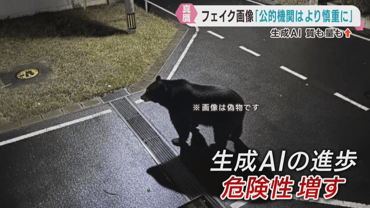 宮城・女川町がクマ出没のフェイク画像を発信「より慎重な確認が必要」専門家