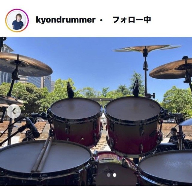 富田京子のインスタグラム＠kyondrummerより