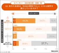 大人になるとは、自信を持って自分の人生を歩むということ（出典：㈱ミズカラ調べ）