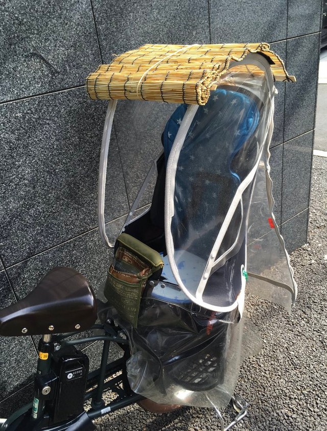 我が子を思う母の愛が作った公家風の子供乗せ自転車（もがママさん提供）