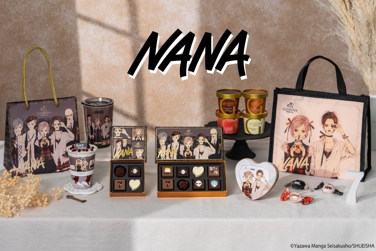GODIVA × NANA コラボ ポーチ スリーブ 矢沢あい5点コンプリート 矢沢あい描きおろしイラスト【ゴディバ×NANA】第2弾コラボコレクション