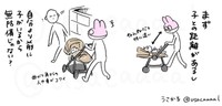 ベビーカーって意外と子どもと親の距離が遠い！（うさかるさん提供）