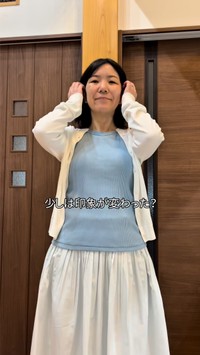  新しい服に身を包み、気持ちも明るくなったはなさん／はなさん（@obasan_hana41）提供