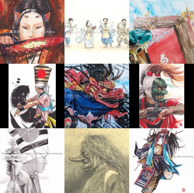 栗田さんは東京藝術大学を卒業し、現在画家として活躍している／栗田知佳さん（@kuritadrawing）提供