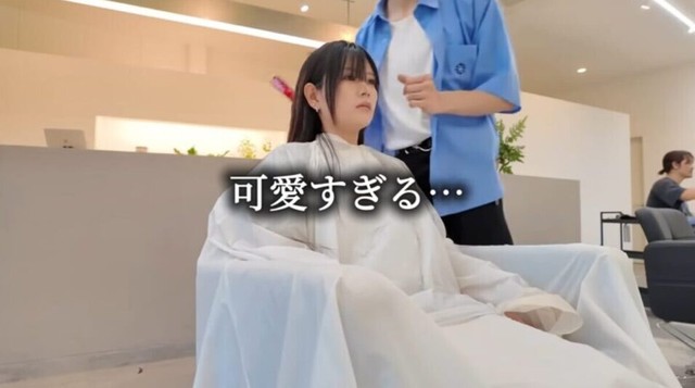 10年ぶりに前髪をカットする妻／ソラサク家族さん（@sorasaku_main）提供