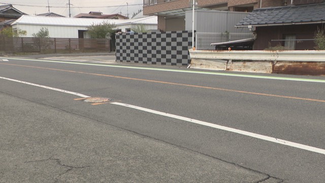 事故があった現場　岡山市南区箕島